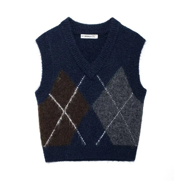 Diamond Knitted Vest