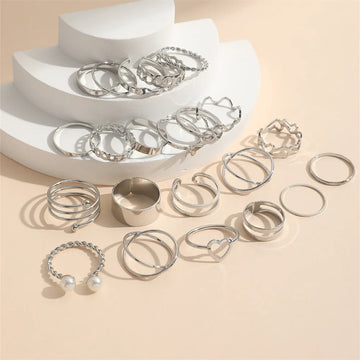 Silber ring Set