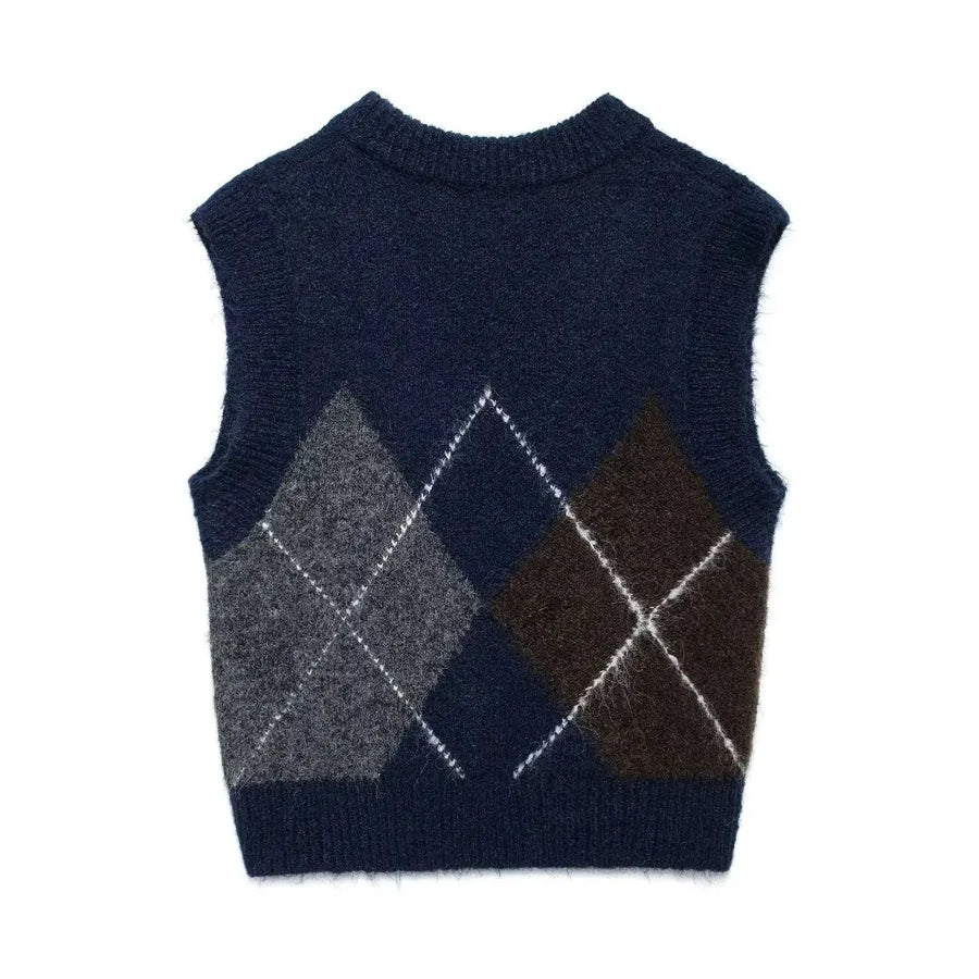 Diamond Knitted Vest