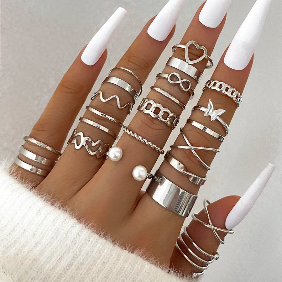 Silber ring Set